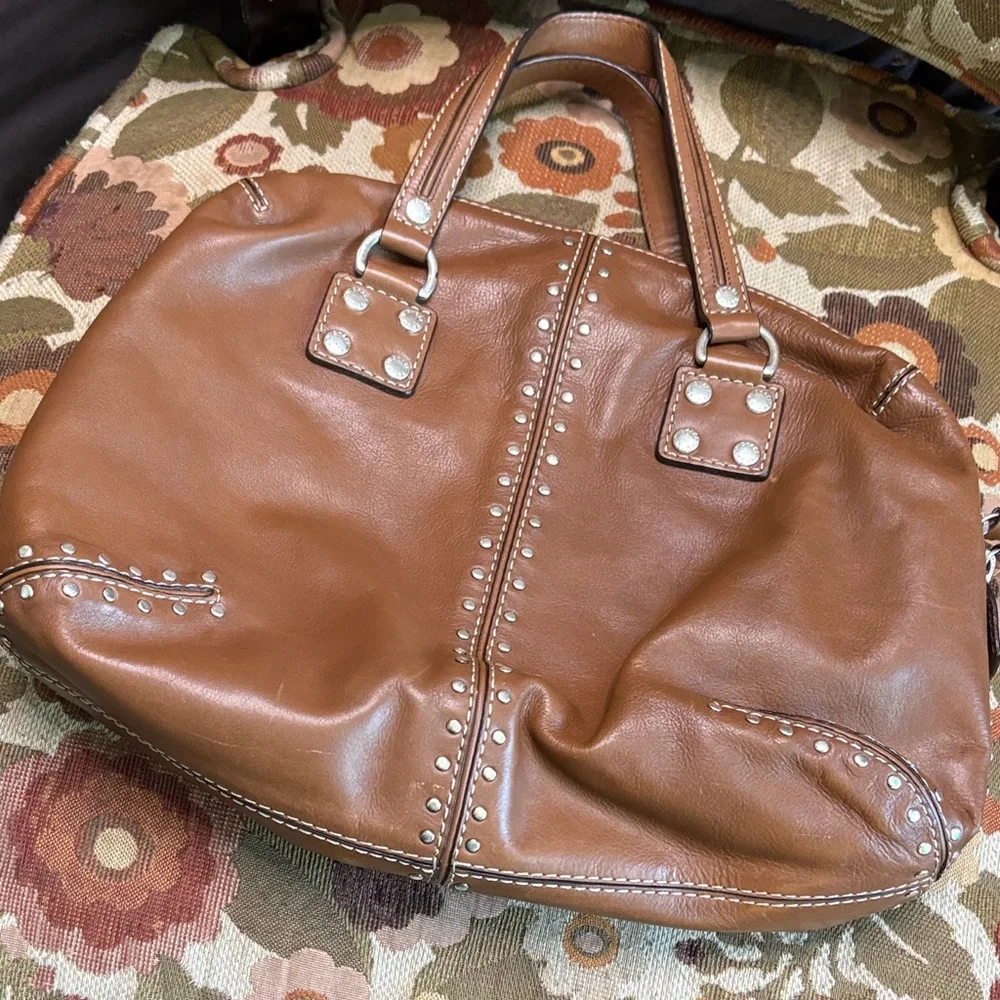 Michael Kors Astor Bowler Tote Bag Luggage Y2K - Picture 4 of 9